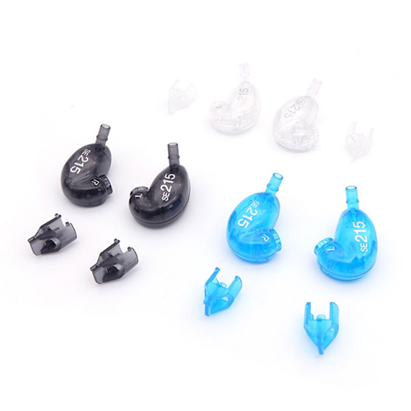 Øretelefon eksternt deksel Shell for Shure SE215 Kompatibel repl Black