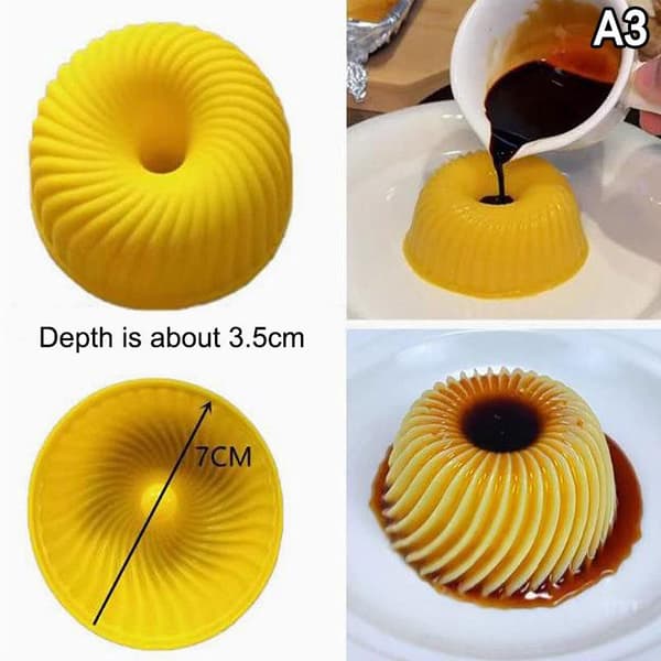 Spiral Epleform Mousse Desserter Kakeform Silikonform Gjenbrukbar A3