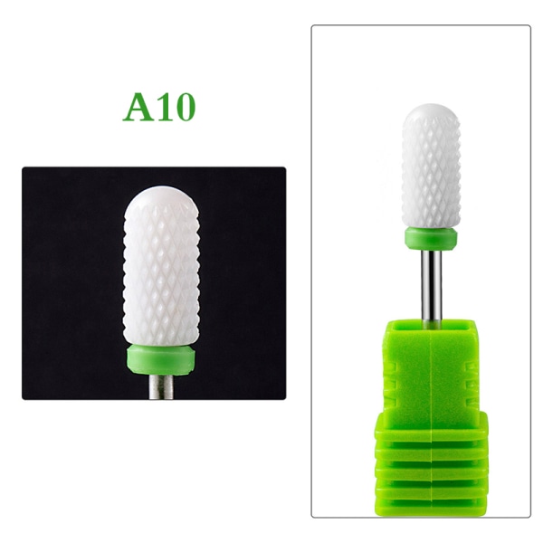 1 STK Keramisk Tungsten Nail Drill Bits Fil for elektrisk manikyr A10