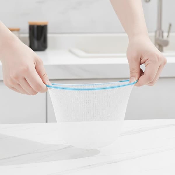 100 st uppgraderade extra tjocka diskbänksfilterpåsar i nät, elastiska A1