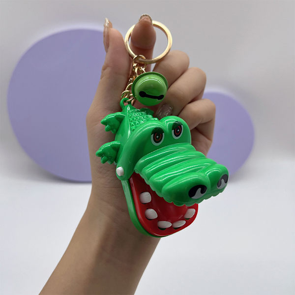 Rolig e Cartoon Muntand Alligator Hand nyckelring Crocodile Ba