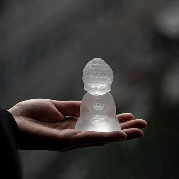 Ch'an Buddha Glasspynt Teborddekorasjoner Teseremoni A
