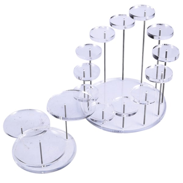 Cupcake Stand Akryl Display Stand För smycken Cake Dessert Ra Transparent 3