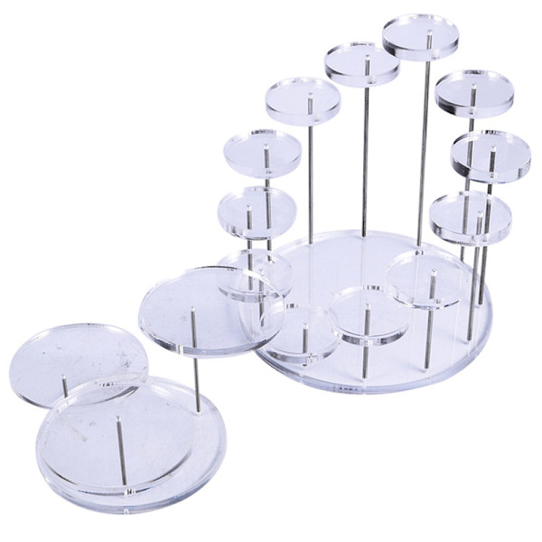 Cupcake Stand Akryl Display Stand For smykker Kake Dessert Ra Transparent 3