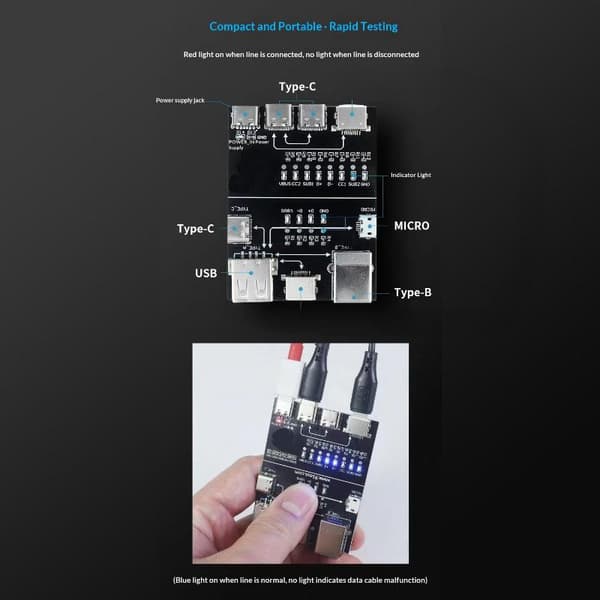 T5 multifunksjonell grensesnittkabeltestmodul for ledningskontroll