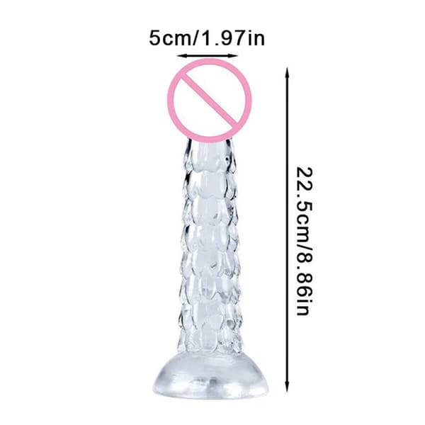 23 cm drakdildo sugkopp analplugg piska buttplugg anusdila L