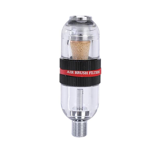 Ny Mini Airbrush In-Line Vannfelle Olje Vannutskiller Luft Fi Red