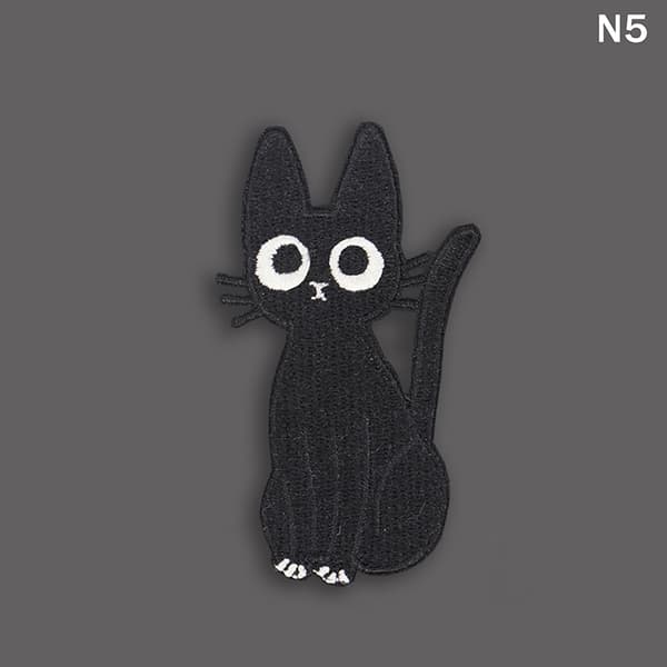 Sort killing broderi patch tegneserie e patches DIY tøj Sh 6