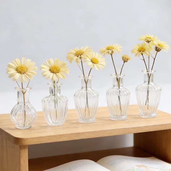Dockhus Miniatyr Glasvas Dekoration Glashantverk DIY Arom A2