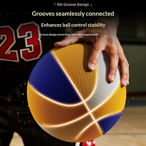 Storlek 5 7 Viktad Tyst Träningsbasketboll Högstuds Skum B Black 27cm