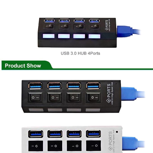 USB Splitter Power 4/7 Port Multiple USB3.0 USB Splitt A1