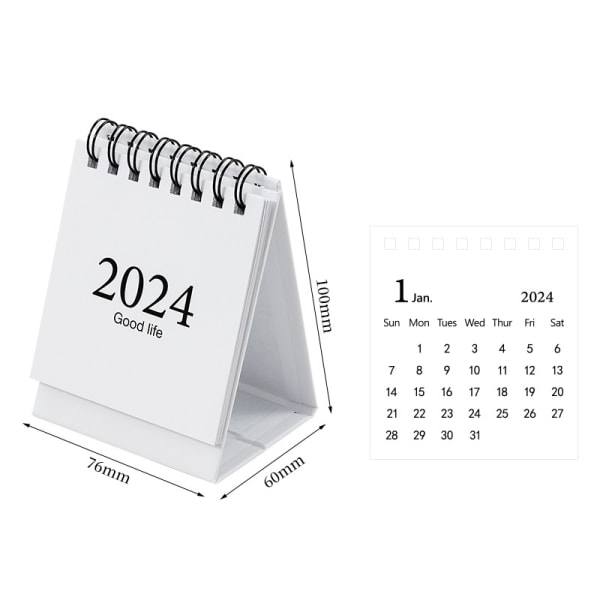 2024 Mini e Skrivebordskalender Kawaii Desktop Decoration Creative Si A1