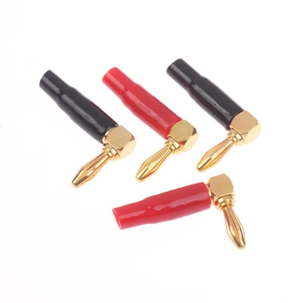4/8 stk. 4 mm L-formede retvinklede bananstik med blød plastskal