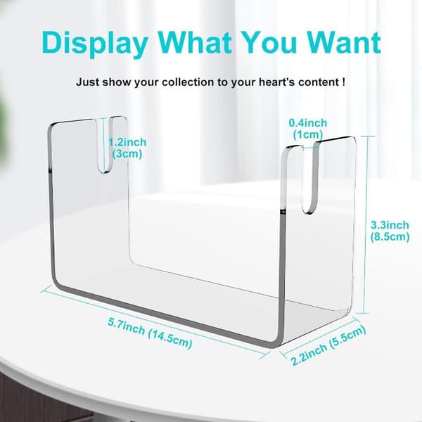 Håndventilator Display Stand Beslag Klar Akrylholder Sammenfoldelig Fa Transparent 2