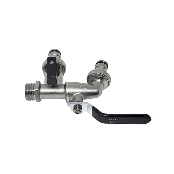 1 stk 1/2'' 3/4'' vannfordeler i sinklegering for kran