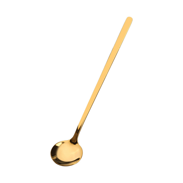 Golden Dessert Teaspoons Kahvitarvikkeet Set keittiöön Sma Gold 17cm-Round spoon