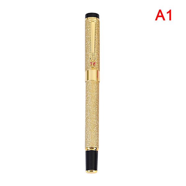 Klassisk Design Fuld Metal Luksus Dragon Crystal Ink Fountain Gold