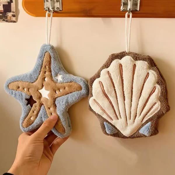 e Søstjerne Blød Håndklæde Super Absorberende Hængende Håndklæde Køkken starfish