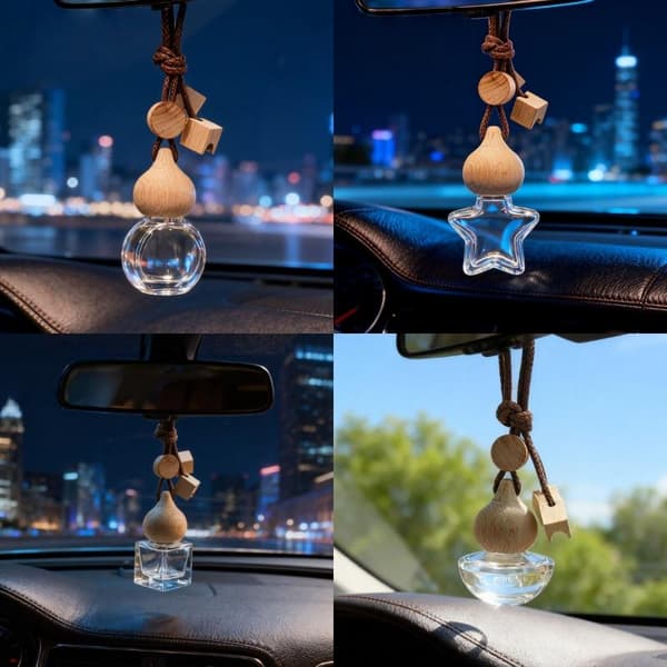 1 stk. bilparfumeflaske ornament aromaterapi æterisk olieflaske A2