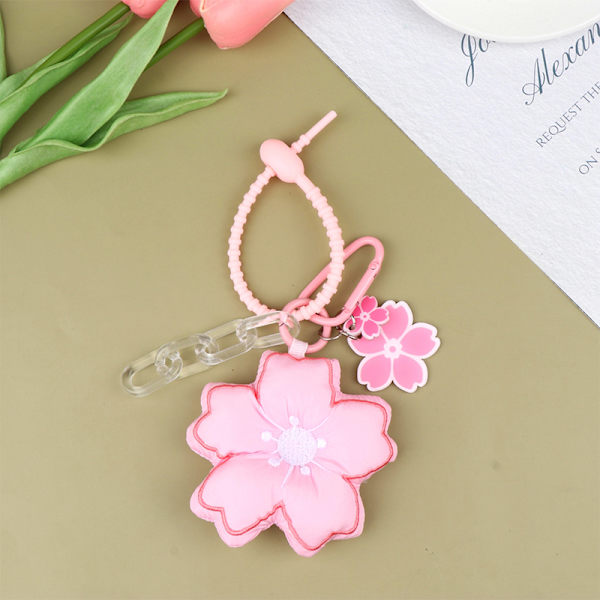 Pink Cherry Blossom avaimenperä Sakura Pendant Flower avaimenperä Ba B