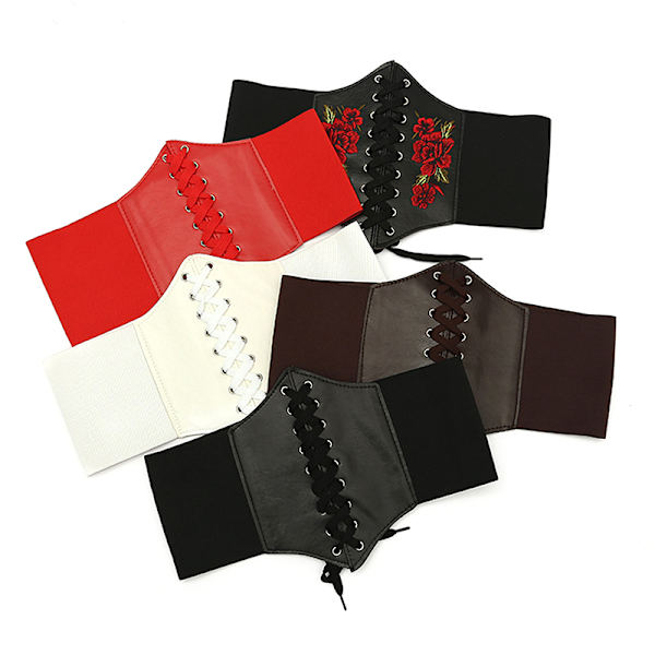 Trend Kvinner Body Shaper Spenne Bred linning Midjebelte Underb Red