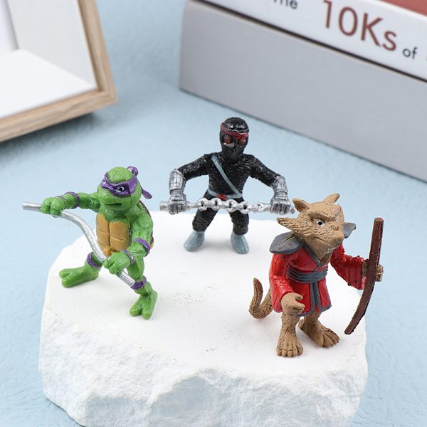 6 STK Teenage Mutant Turtles Anime Action Figur Leker Model Des