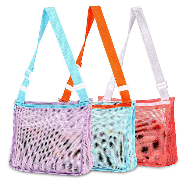 Beach Toy Mesh Bag Barn Shell förvaringsväska Beach Toy Seashell Ba Pink
