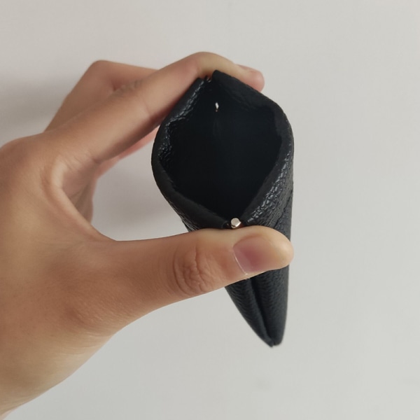 Pu Läder Myntväska Kvinnor Män Mini Kort plånboksväska Key Headp Brown