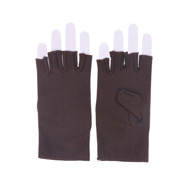 1 Par Anti UV Handsker UV Shield Handske Fingerløs Manicure Nail Coffee