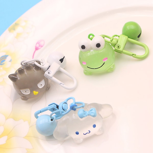 Lysende Sanrio nøkkelring Kuromi Melody Cinnamoroll anhengsnøkkel D