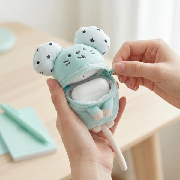 1 st Mini Fluffig Liten Mus Myntväska Nyckelring e Tecknad Sto A1
