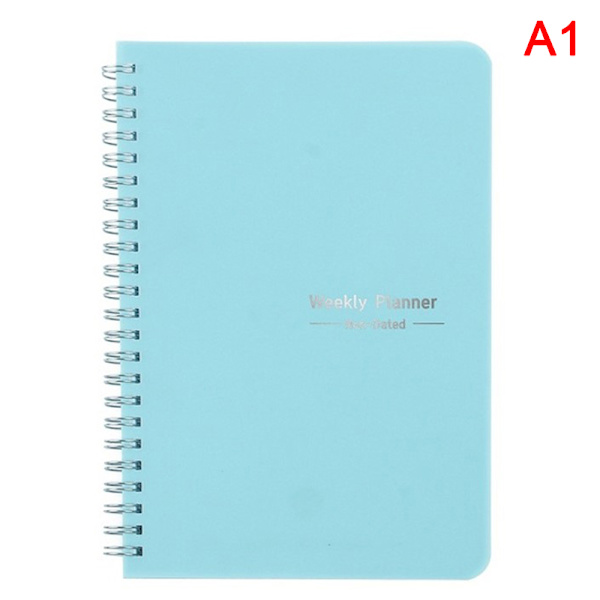 A5 Agenda Planner Notebook Dagbok Veckoplanerare Mål Vana blue