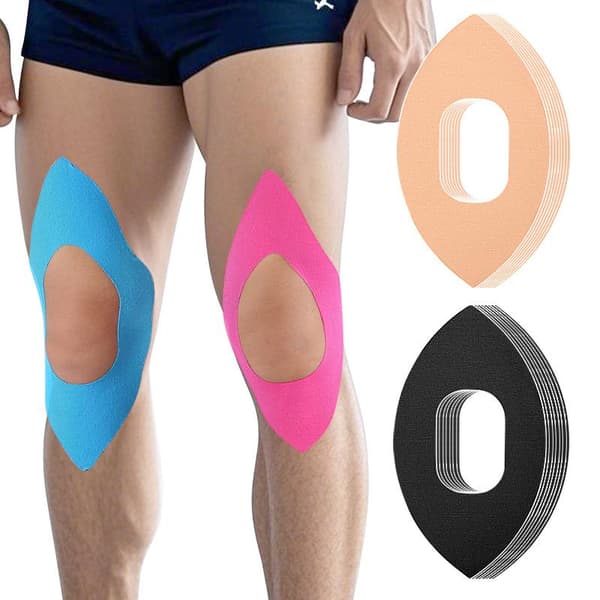 5/10 st tejp för knäsmärta, elastisk vattentät atletisk Black 5Pcs