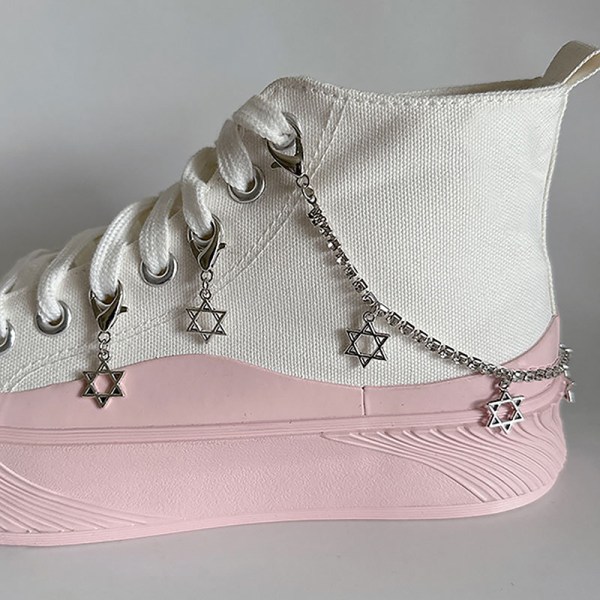 Charm Tofs Hjärthänge Boot Shoe Chain Smycken för trendiga S D