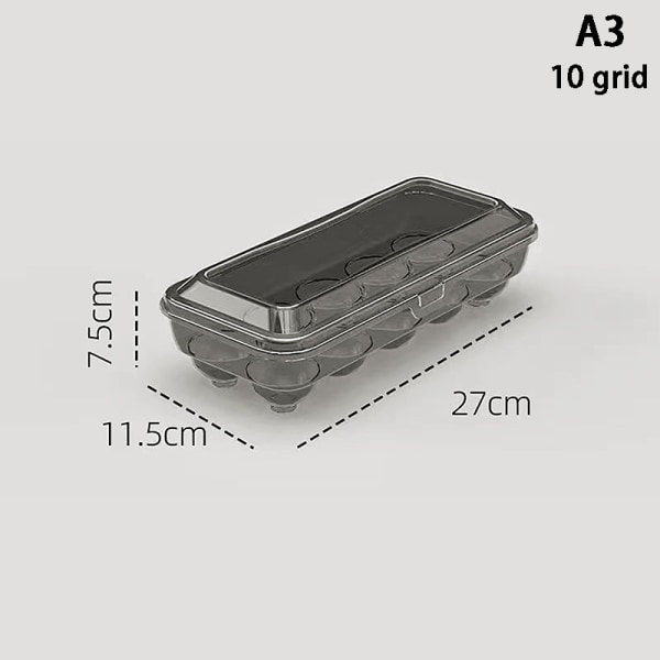 10/15 Grids Ägg Förvaringslåda Plast Transparent Portable A3