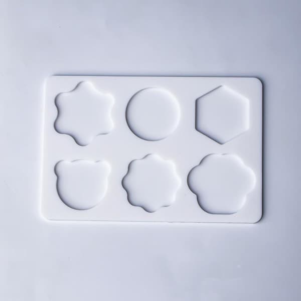 Voksseglstempel Silikoneformpude til 25 mm stempelfiksering af voks Pink 6 Grids