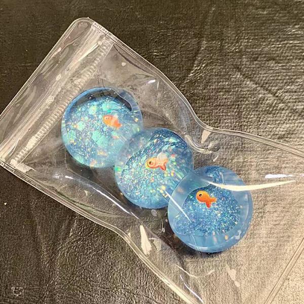 1/5 st Ocean Planet Leksak e Liten Guldfisk Kläm Dekompression A 1pcs