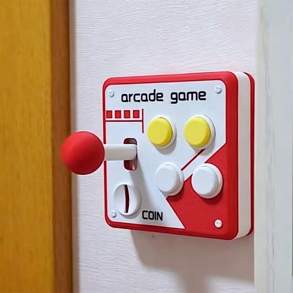 Retro Spillekonsol Joystick Switch 3D Printet Panelstik Con A2