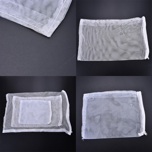 1x akvariefilter lynlås mesh taske akvarium lynlås filterpose 27*45 CM