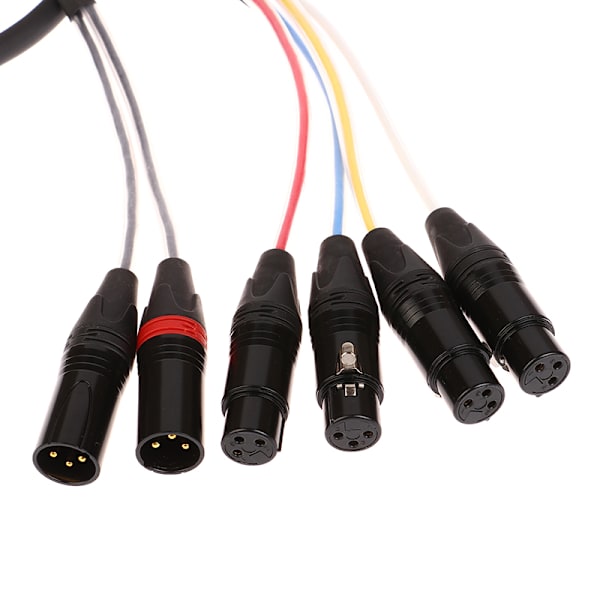 2 4 6 kanals 3-stifts XLR-kabel hane till hona Balanserad o förlängning C