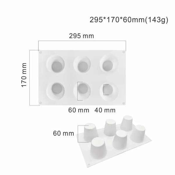 3D Kule Silikonform for Moussekake Baking Kuleform Fransk A2
