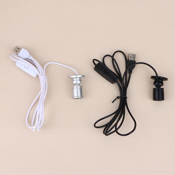 Led USB Spotlight Smyckesskåp Showcase Counter Lamp Silver Warm Light