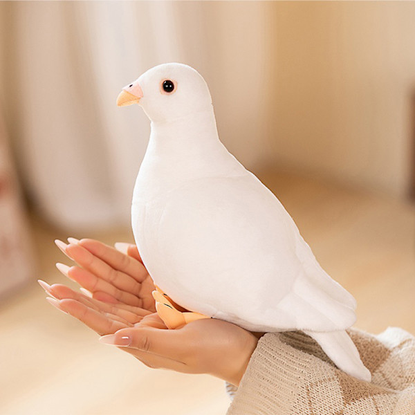 20 cm e Pigeon Pillow Pehmolelu Simulointi Kantoaine Pigeon Stuff white dove