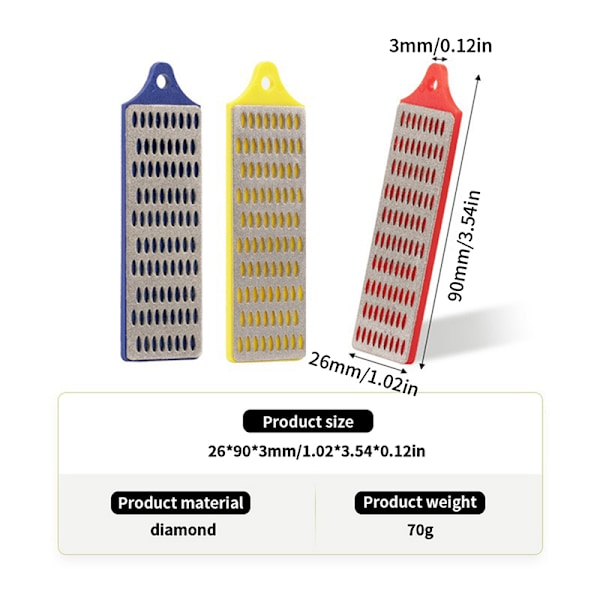 Ski smirgelikivi 3 kpl timanttihiomakivi kotikeittiö