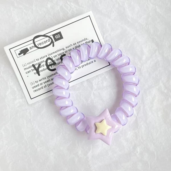 2023 Y2K Star Hair Ring Naisten Tytöille ja Jelly Pentagram Telep Purple