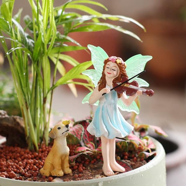Hagefe-figur Miniatyrfe-skulptur Dekorasjon Hage