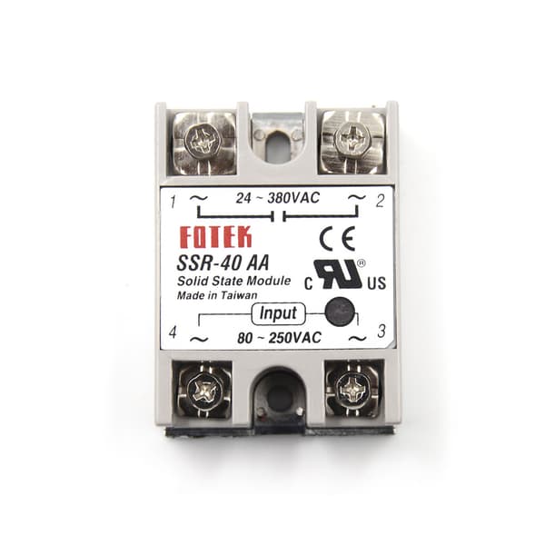 solid state relé SSR-40AA-H 40A faktisk 80-250V AC TIL 90-480V