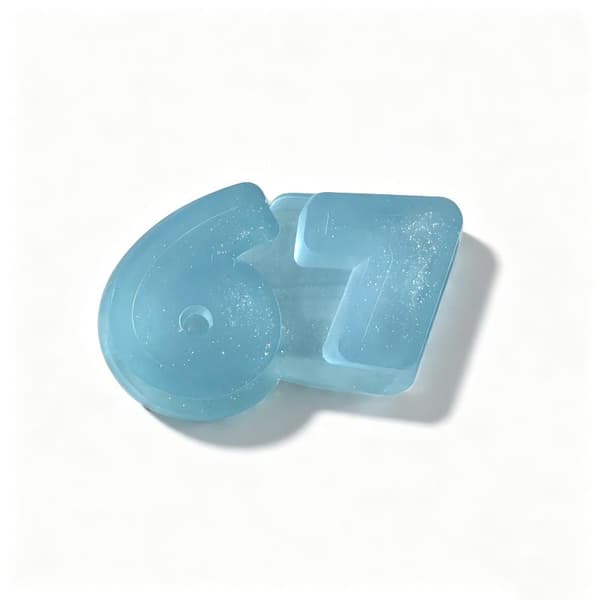 Nummer 67 TPR Leksak Transparent Glitter Fidget Toy Green