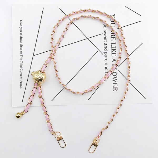 Purse Chain Strap Crossbody Handväska Chains Läder Axelväska Pink