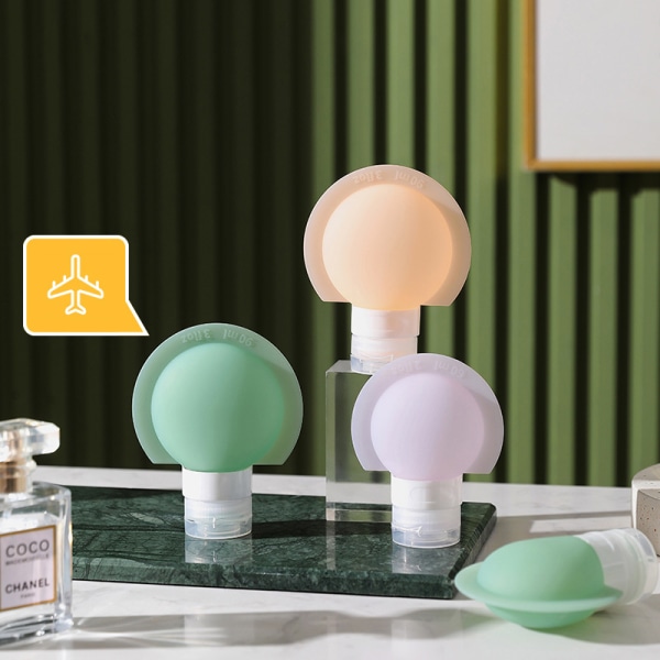 3 st Set 90ml tomfärgad plastflaskschamp